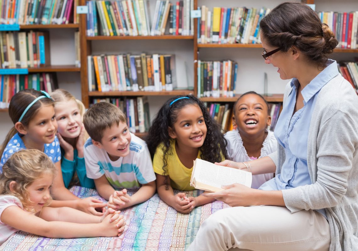 librarian reading to group of children